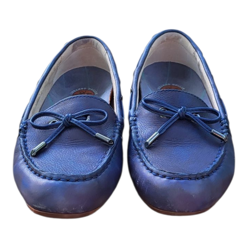 Vionic Navy Leather Flats with Bow